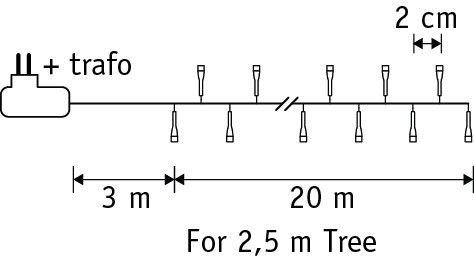KERST - VERLICHTING - Lichtsnoer kleurrijk