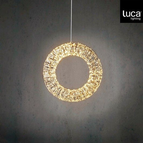 KERST - VERLICHTING - Lichtkrans (warm licht - zilver) (kopie)