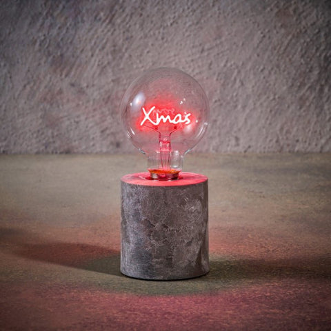 KERST - VERLICHTING - Tafellamp kerst (rood)