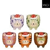 KERST - DECO - Dierenpotjes thema kerst (5 kleuren)
