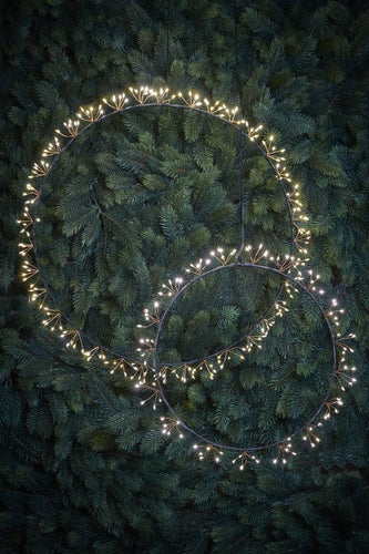 KERST - VERLICHTING - Lichtkrans (warm licht - goud)