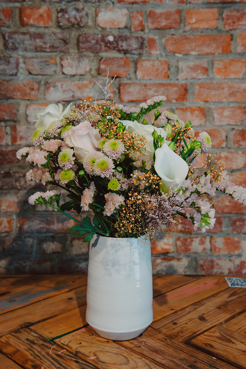 VERSE BLOEMEN - Veldboeket pastel met seizoensbloemen