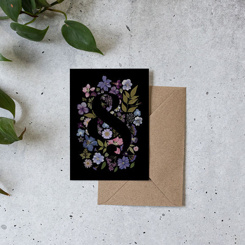 KAARTEN - Letterkaarten - de geperste bloemen collectie