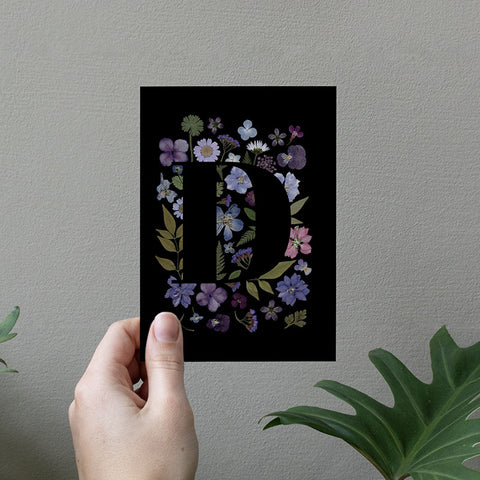 KAARTEN - Letterkaarten - de geperste bloemen collectie