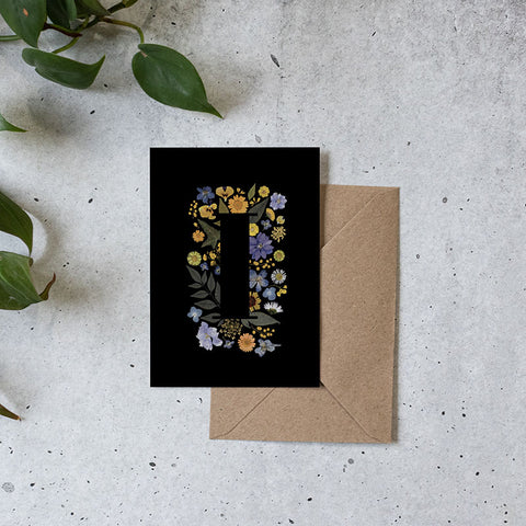 KAARTEN - Letterkaarten - de geperste bloemen collectie