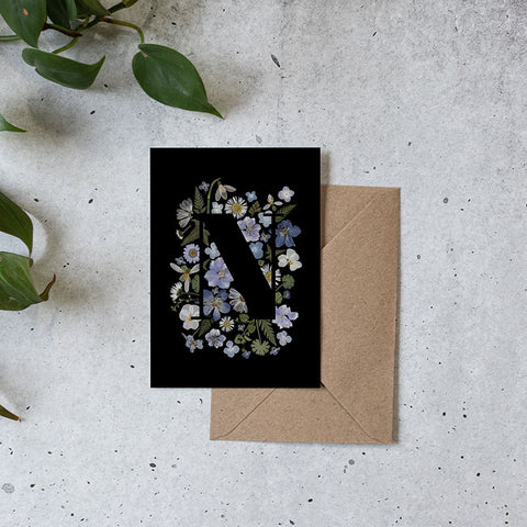 KAARTEN - Letterkaarten - de geperste bloemen collectie