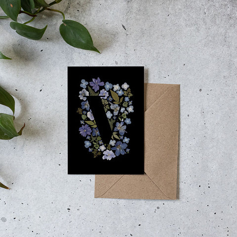 KAARTEN - Letterkaarten - de geperste bloemen collectie