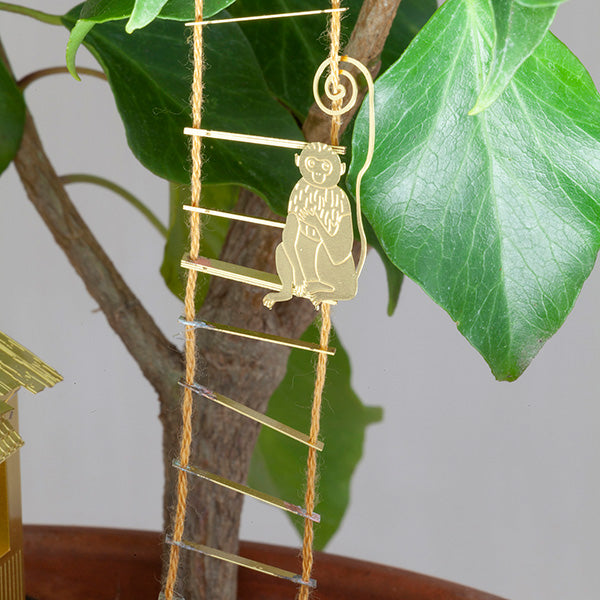 DECO - Mini messing boomhutje voor je plant