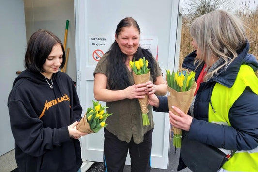 Onze actie voor Oekraïense vrouwen op internationale vrouwendag was een succes!