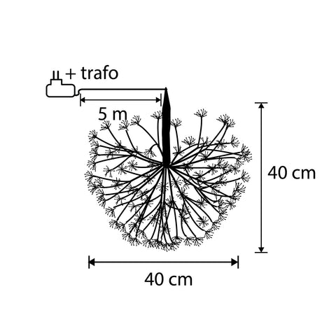 KERST - VERLICHTING - Lichtbal (warm wit)