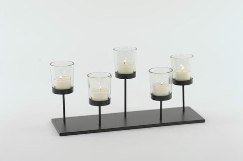KAARS - zwart metalen kaarsstaander