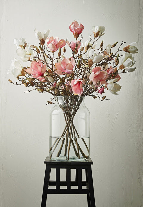 ZIJDE - Magnolia kunstbloem (roze)