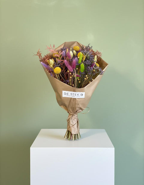DROOG - Veldboeket met droogbloemen (kleurrijk)