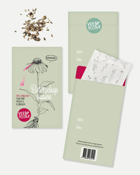 KAARTEN - Bloemzaden kaartjes - 'Beterschap zaaien'