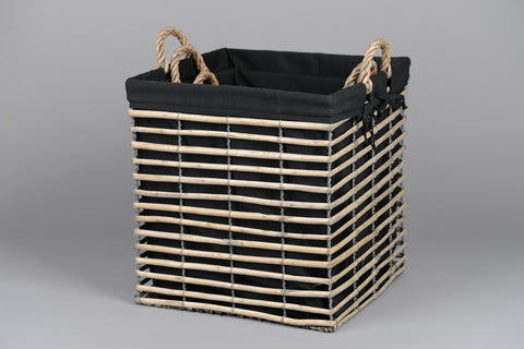 MAND - wilgenmand met zwarte stof