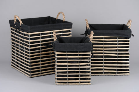 MAND - wilgenmand met zwarte stof