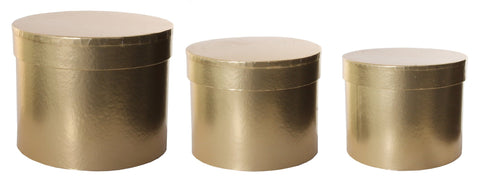 VERPAKKING - Rond gouden inpakdozen