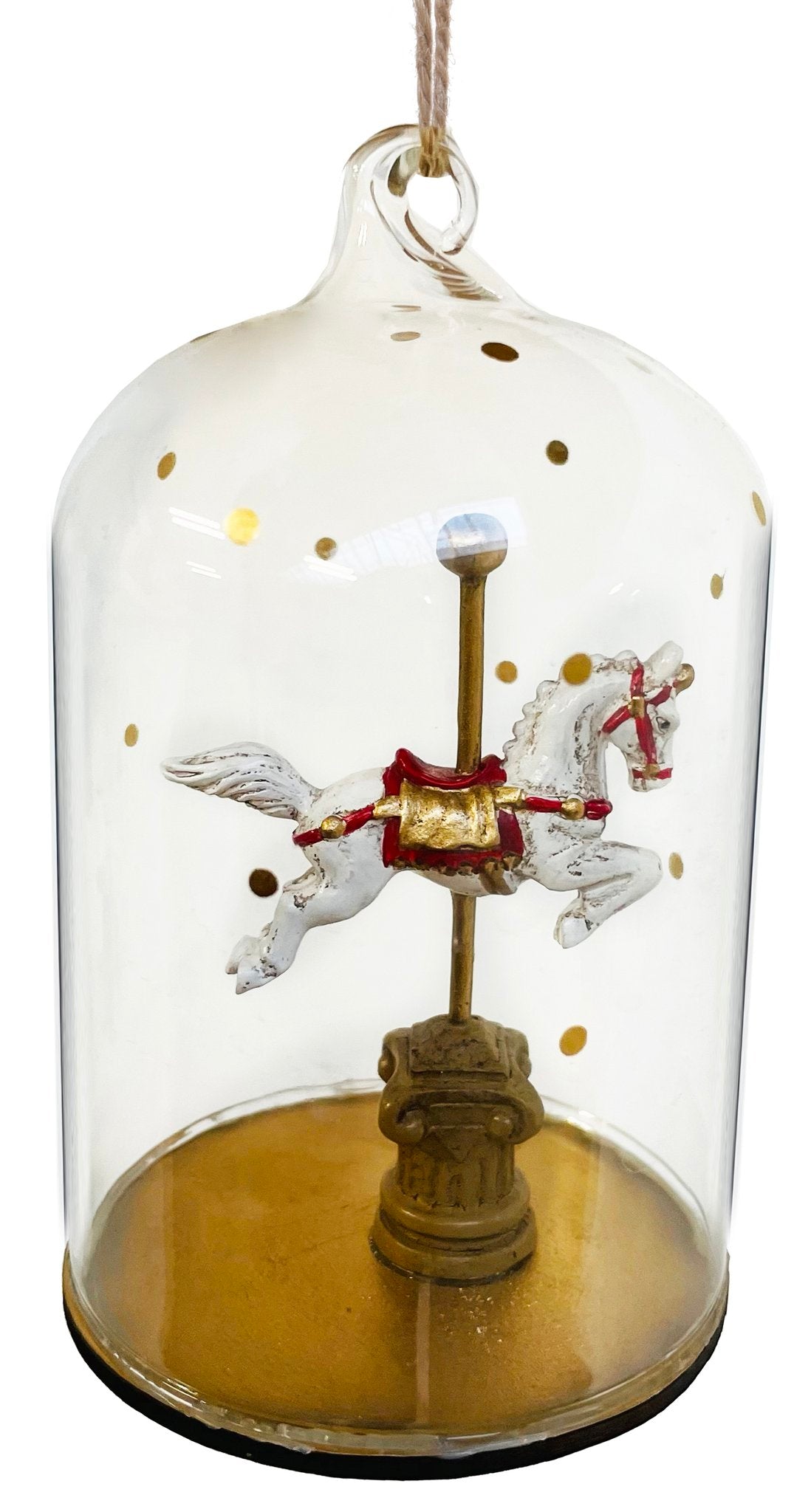 KERST - ORNAMENT Stolp kermispaard