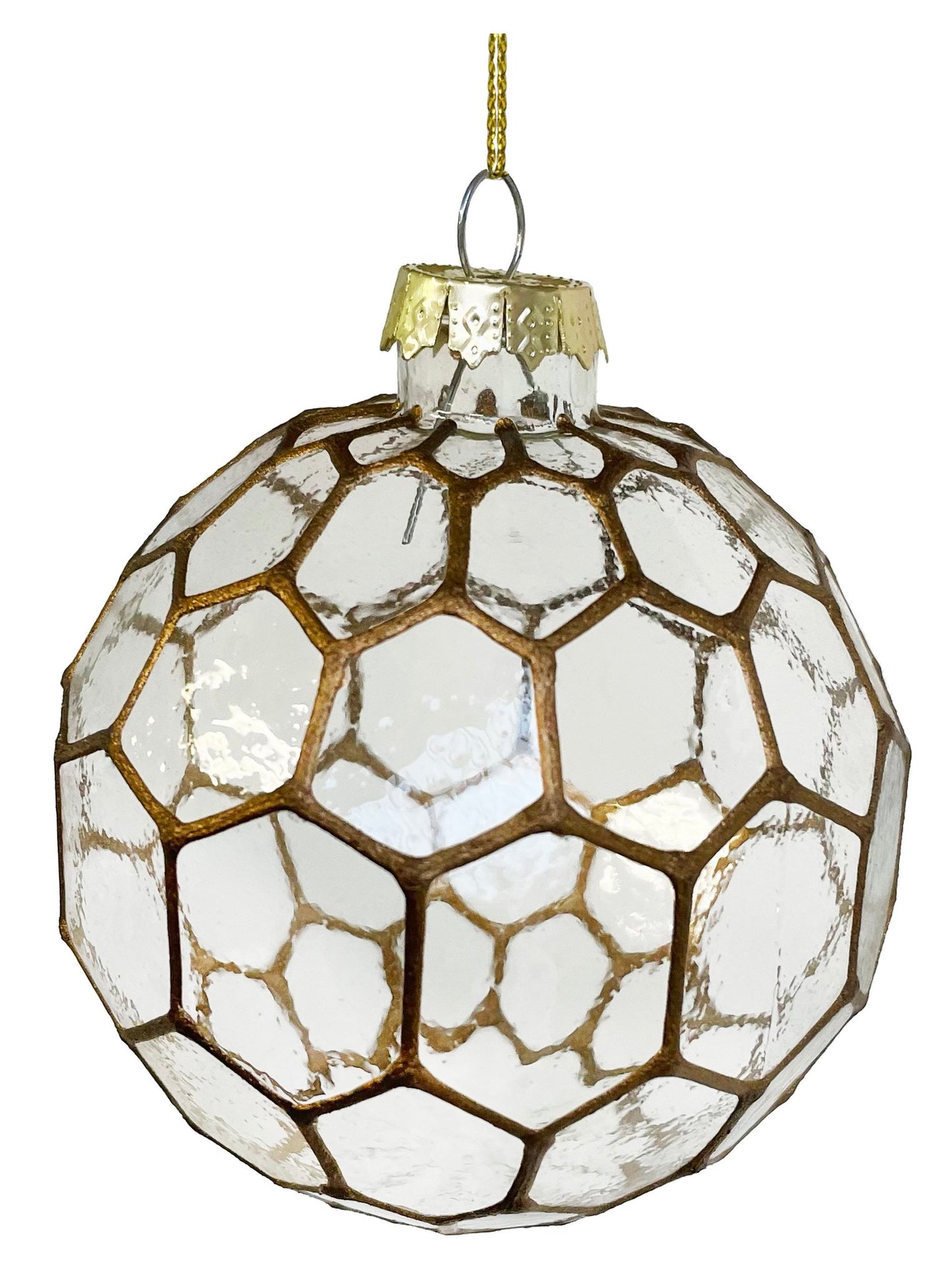 KERST - BALLEN Kerstbal ruit goud