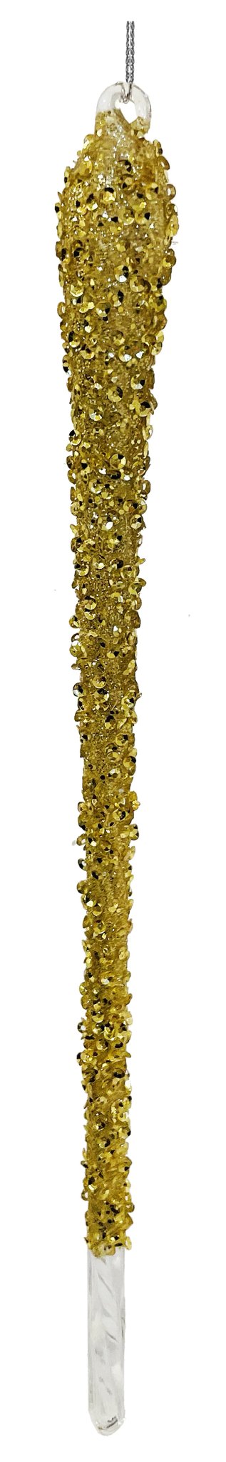 KERST - ORNAMENT - Ijspegel goud