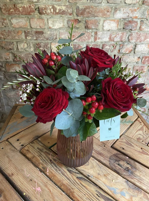 VERSE BLOEMEN - Veldboeket rode rozen