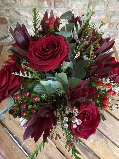 VERSE BLOEMEN - Veldboeket rode rozen