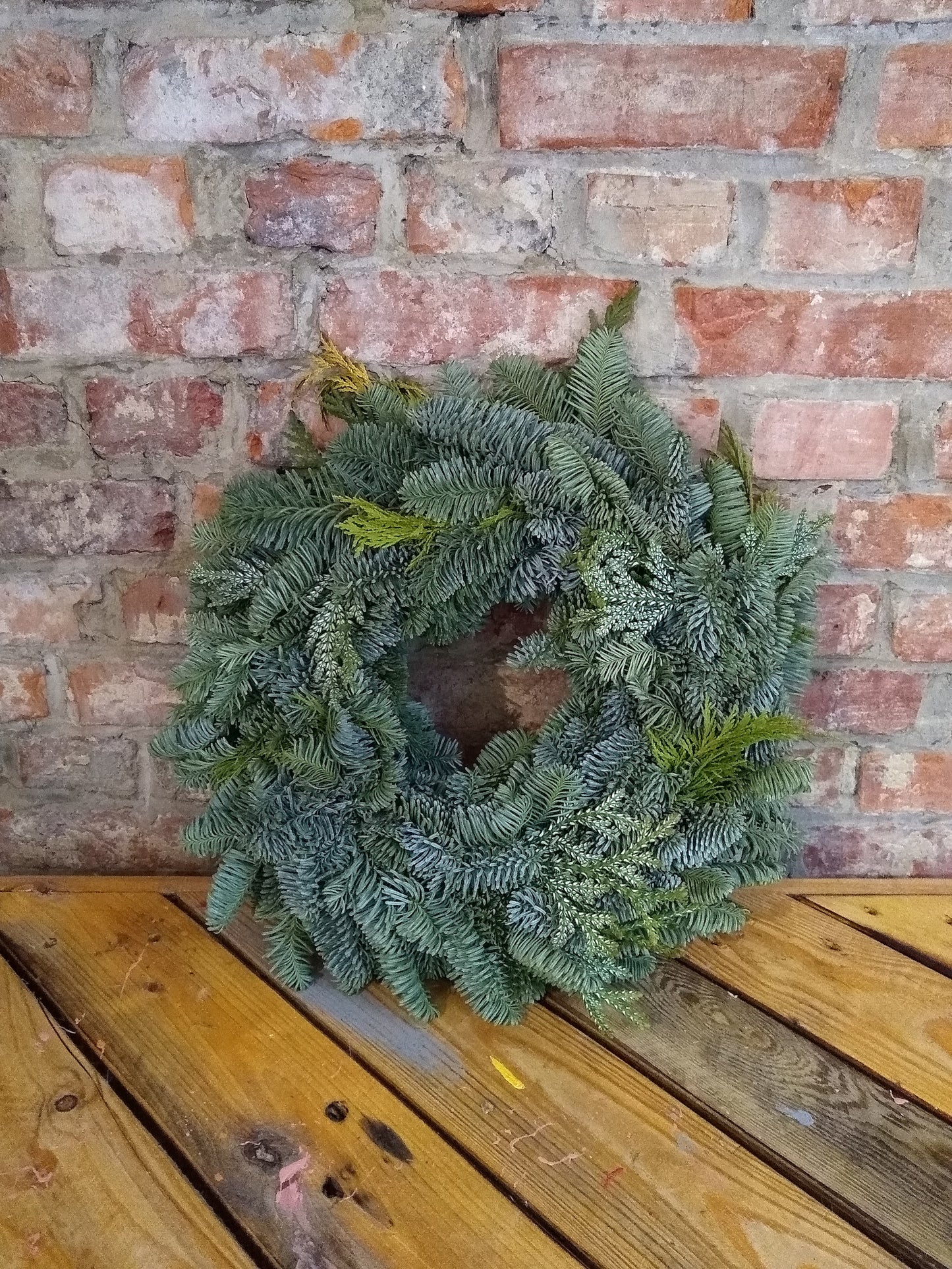 KERST - KRANS met kerstgroen (natuur)