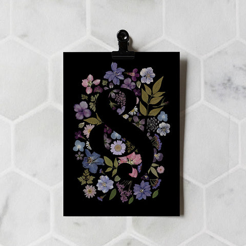 KAARTEN - Letterkaarten - de geperste bloemen collectie