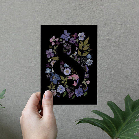 KAARTEN - Letterkaarten - de geperste bloemen collectie