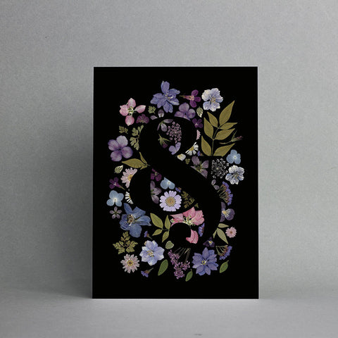 KAARTEN - Letterkaarten - de geperste bloemen collectie