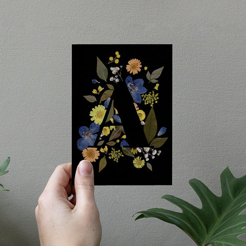 KAARTEN - Letterkaarten - de geperste bloemen collectie