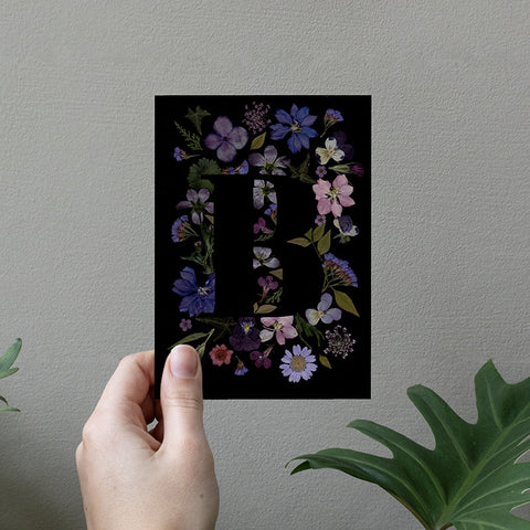 KAARTEN - Letterkaarten - de geperste bloemen collectie