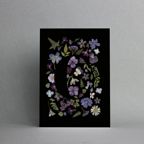 KAARTEN - Letterkaarten - de geperste bloemen collectie