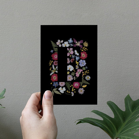 KAARTEN - Letterkaarten - de geperste bloemen collectie