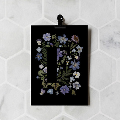 KAARTEN - Letterkaarten - de geperste bloemen collectie