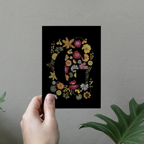 KAARTEN - Letterkaarten - de geperste bloemen collectie