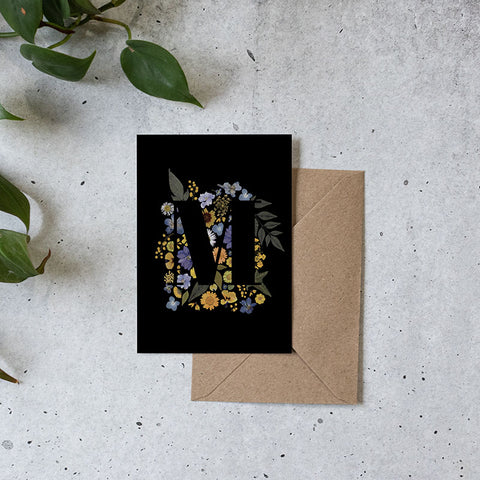 KAARTEN - Letterkaarten - de geperste bloemen collectie