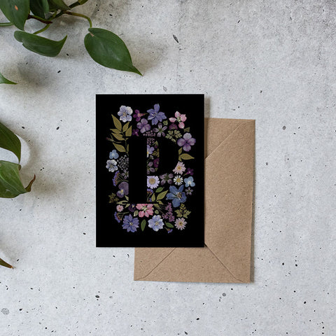 KAARTEN - Letterkaarten - de geperste bloemen collectie