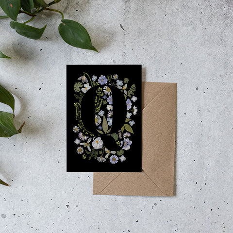 KAARTEN - Letterkaarten - de geperste bloemen collectie