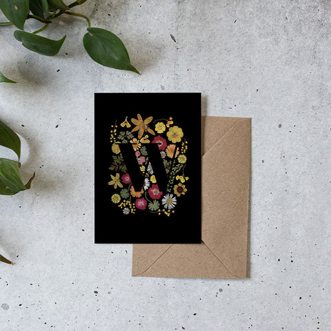 KAARTEN - Letterkaarten - de geperste bloemen collectie