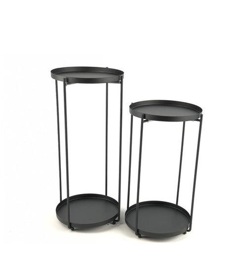 STAANDER - Plantstaander in 2 niveaus (metaal)